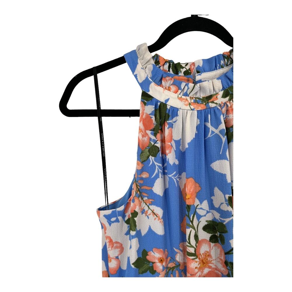 Vince Camuto dress floral print fit flare blue size 10 - Picture 2 of 6